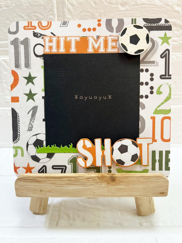 スクラップブッキング サッカー フォトフレーム フォトフレーム・写真