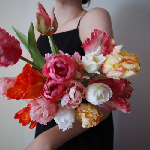 ウェディングブーケ アーティフィシャルフラワー チューリップ ウェディングブーケ チューリップブーケ アーティフィシャルフラワー