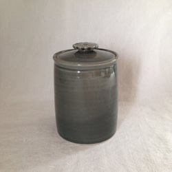 陶器キャニスター(アンティークホワイト)L 保存容器