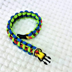 [キット]パラコードでマクラメ編み#155 平結びシリーズカラフル＆キュートNo2の小型犬用首輪No185 6枚目の画像