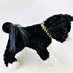 [キット]パラコードでマクラメ編み#155 平結びシリーズカラフル＆キュートNo2の小型犬用首輪No185 14枚目の画像