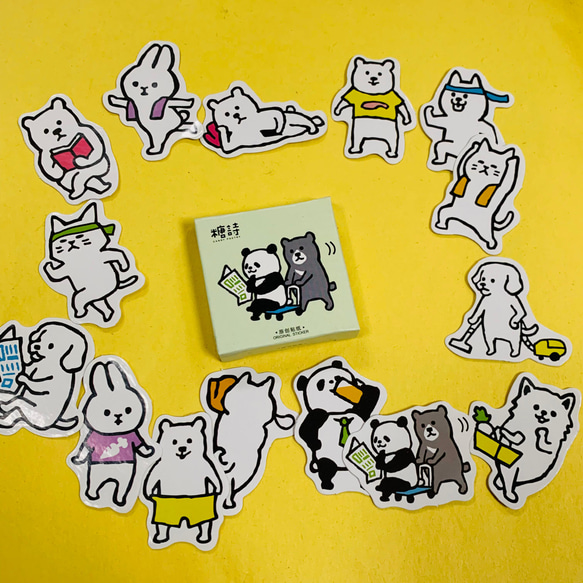 【超お買い得！】 シュールアニマル ステッカーセット 犬 ねこ パンダ うさぎ くま シンク周り用品