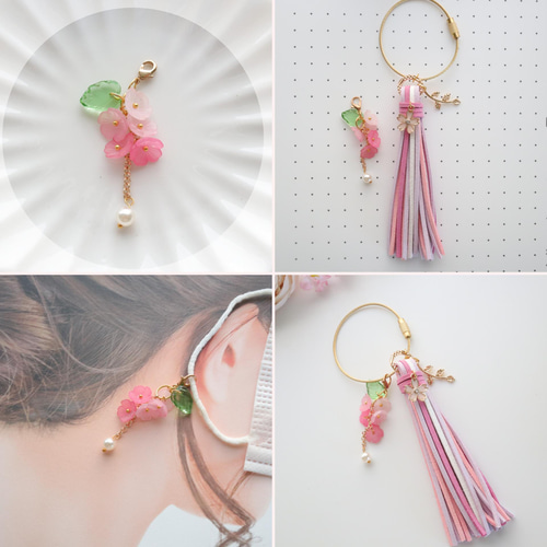 春の訪れ❀桜のタッセルチャーム /バッグチャーム /桜ハンドメイド2022