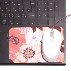 ノートPCの端っこで使うマウスパッド・花柄[2202] 3枚目の画像