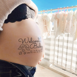 a-3】マタニティフォトシール タトゥーシール 妊婦 赤ちゃん ベビー