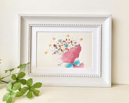 秘密の花園　透明水彩画　ホワイト額入り 低価格の Amazon.co.jp: ホビー : ホワイト額入り 透明水彩画