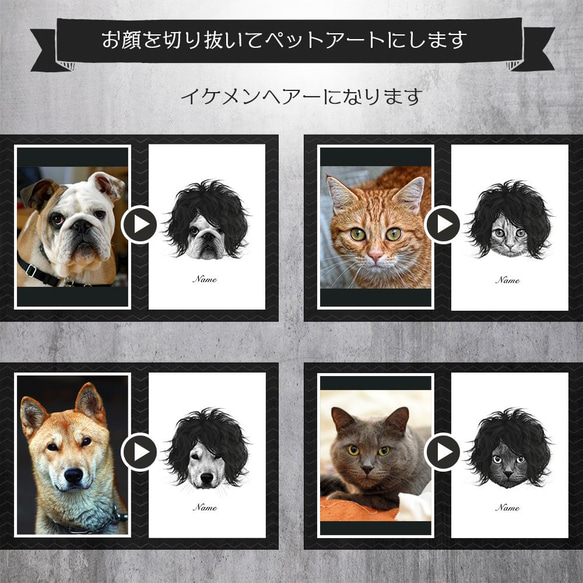 【数量限定】うちの子 オーダーメイド③-c ■A4 送料無料 額縁付き■ PetArt810 2枚目の画像