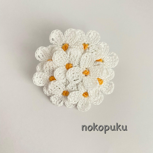 NEW 白い小花のブローチ レース編み ブローチ nokopuku 通販 NEW 白い小花のブローチ レース編み ブローチ nokopuku 通販