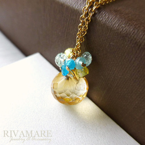 極上品】シトリンペンダントトップ証明書付