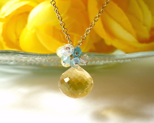 極上品】シトリンペンダントトップ証明書付