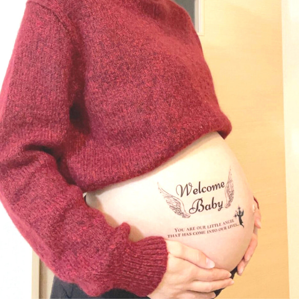 【a-6】マタニティフォトシール　タトゥーシール　妊婦　赤ちゃん　ベビー　ベリーペイント　マタニティフォト　セルフフォト 3枚目の画像