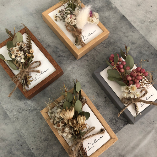 専用商品☆ドライフラワー アロマストーン フォトフレーム型 スワッグ