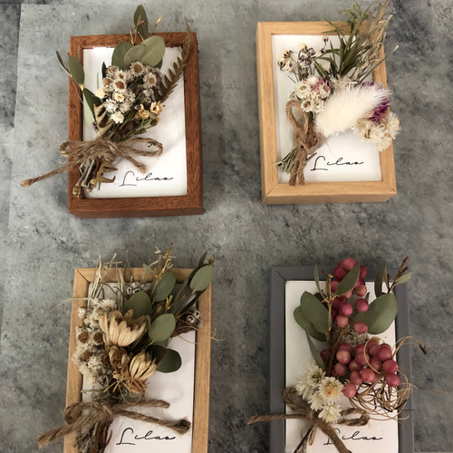 専用商品☆ドライフラワー アロマストーン フォトフレーム型 スワッグ