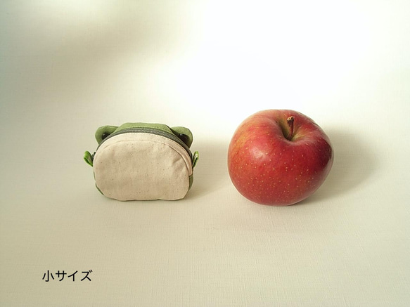 カエルのマトリョーシカポーチ（大・中・小セット）【淡い緑色】 14枚目の画像