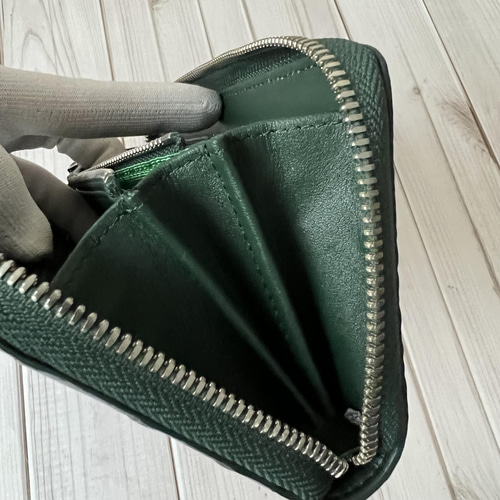 受注生産品＞一点限定 緑 グリーン系長財布 本革 クロコダイル 長財布 