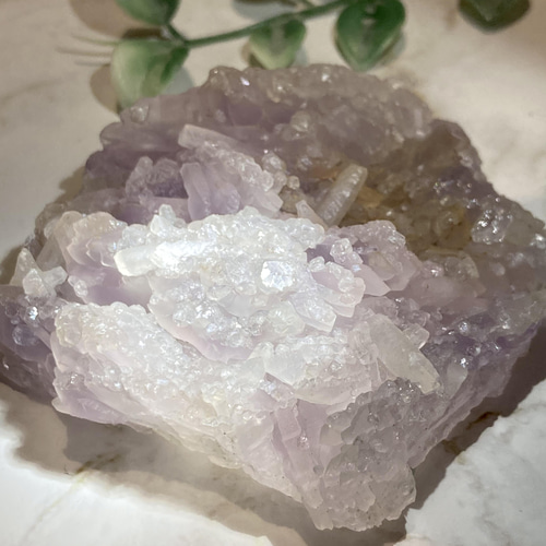 虹入り【愛の守護石】フラワーアメジスト クラスター 【公式通販】