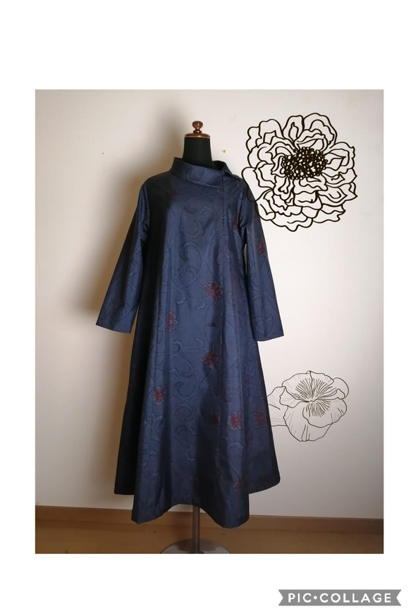 着物リメイク　ワンピース　ハンドメイド 