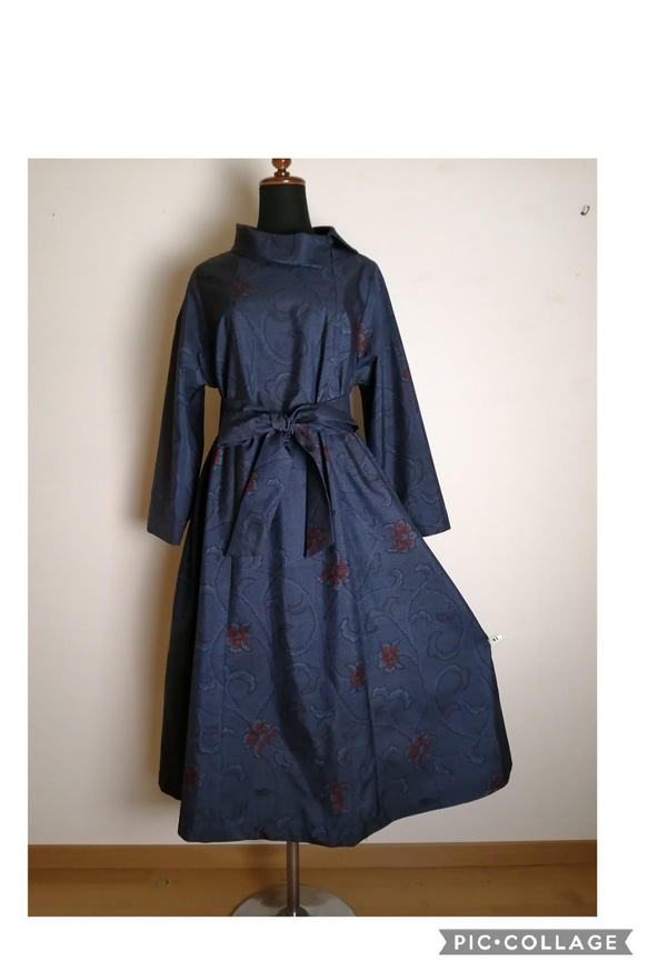 着物リメイク　ワンピース　ハンドメイド 