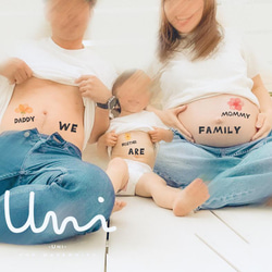 【No.69】we are family ♡ マタニティフォト シール 1枚目の画像