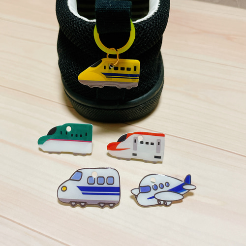 ☆名入れ可能☆ シューズタグ 上靴タグ ネームタグ うわばき 靴 飛行機