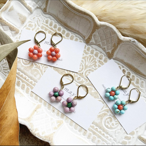 SALE‼️天然石のモロッカンHANAピアス* ピアス（その他） m.a.y.