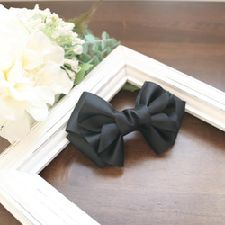 ブラックリボンヘアアクセサリー ブロッサムリボン 黒 ブラック 卒業式 入学式 リボンヘアアクセサリー