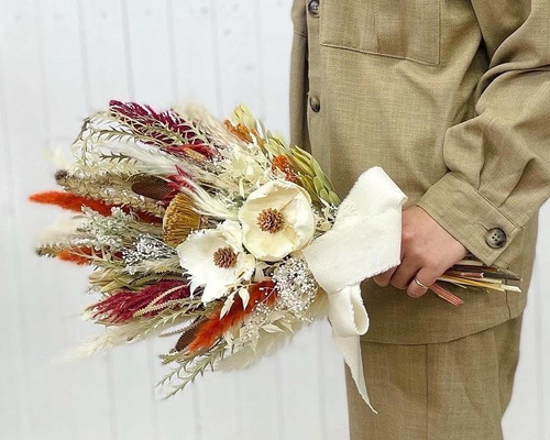 ウエディングブーケ/結婚式ブーケ (ドライフラワー) ブーケ CHAIN