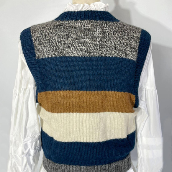 ニット マルチ ベスト　282 MULTI ALPACA VEST 5枚目の画像