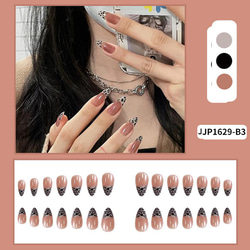 韓国ファッション 上品豹柄　ネイルチップ　２４枚入り　-3129 6枚目の画像
