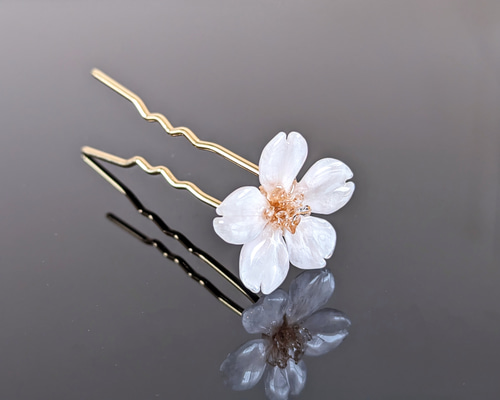 Aliceさま専用 三日月型かんざし〈Bouquet・桜sepia・盛り〉 かんざし「桜」 | 北一硝子 まごころお届け便