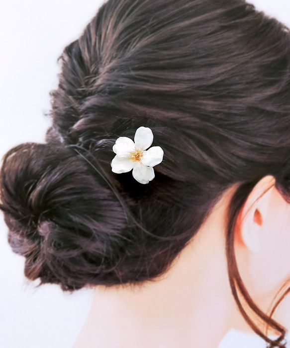 【受注制作】Everpink Sakura. 本物のお花　厳選花で仕上げる桜の髪飾り　かんざし/簪 　ヘアアクセサリー 3枚目の画像