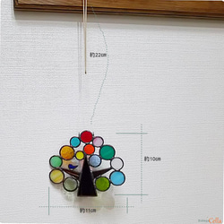 『小鳥とまり木』Ⅰ吊り下げタイプ☆ステンドグラス 7枚目の画像