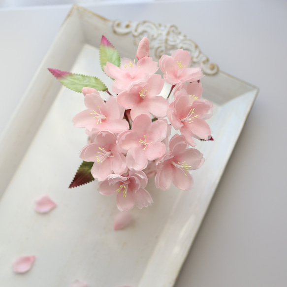 桜の花 インテリア アートフラワー ミニ花瓶付き プチギフト 卒業 入学 お祝い 母の日 　 5枚目の画像