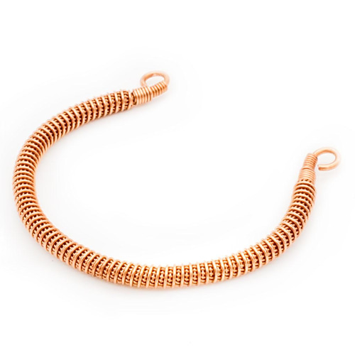 ダブルコイルブレスレット type.1 銅針金細工 バングル バングル