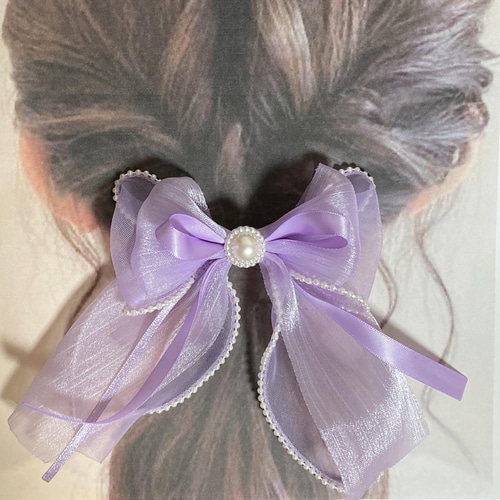 再販×4♡ パール と サテン ラメ オーガンジー の 大きい たらりん  