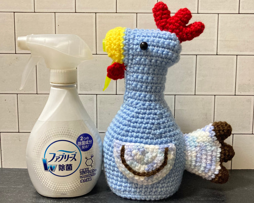 消臭スプレーボトルカバー♬アルコールスプレーカバー 水色