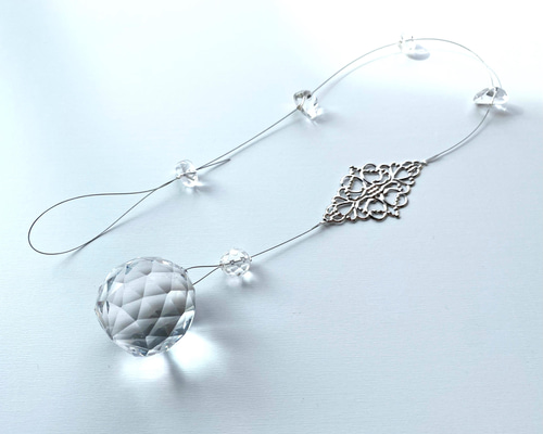 サンキャッチャー レシピNo.KR0633 アスフォークリスタルとエッチングパーツのサン