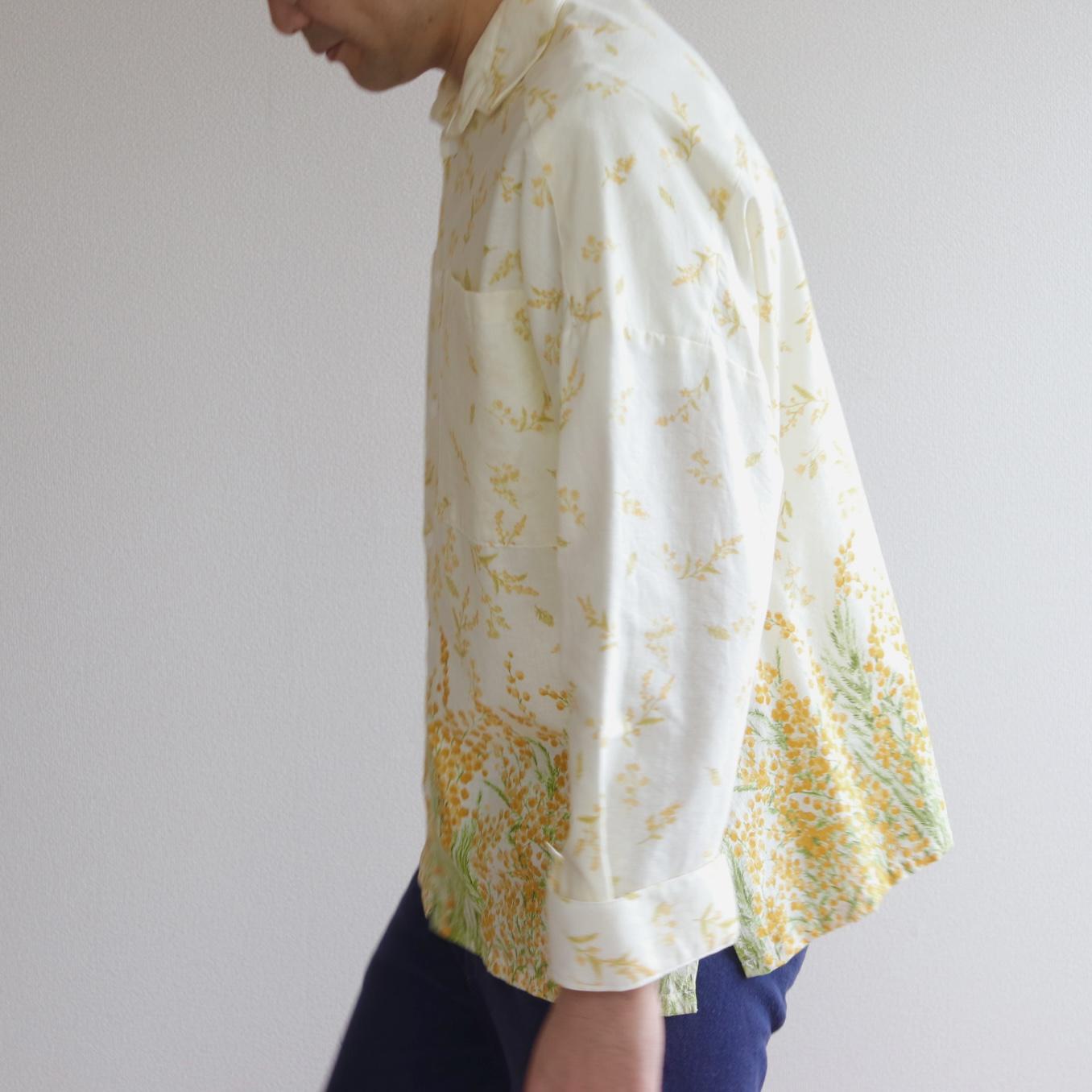 【2026年3月まで】春の装い/men's ボックスシャツ/ミモザ/お揃い服/