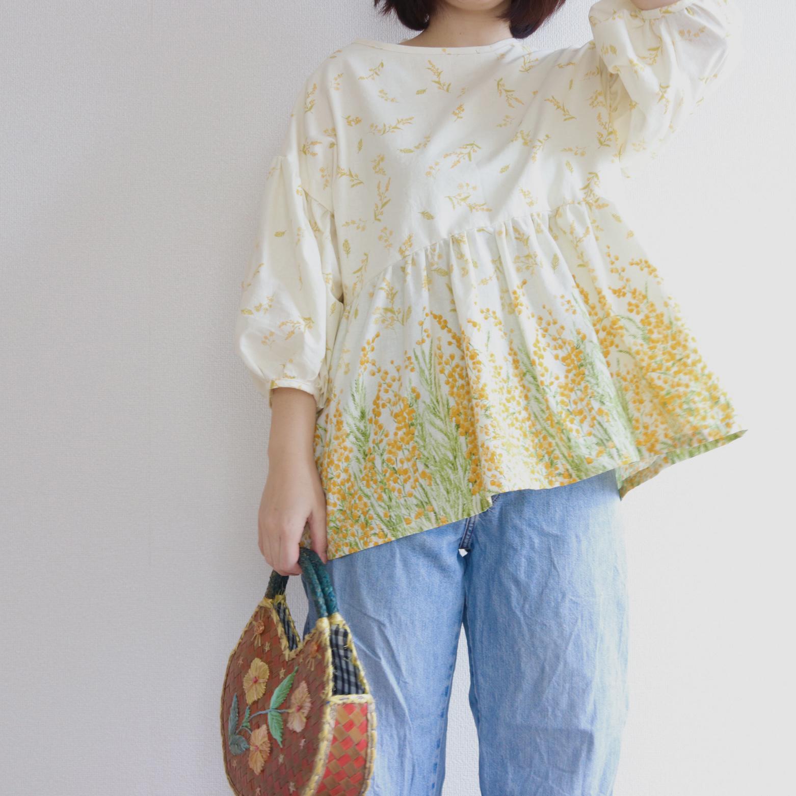 【2026年3月まで】 Ladies ディテールまで可愛いぽわん袖ブラウス/ミモザ/お揃い/お出かけに