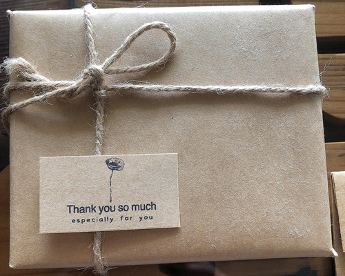 25×50サイズ ミニ サンキューソーマッチシール 下シンプル ボタニカル