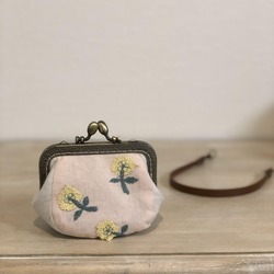 エアリーポシェット ミナペルホネン アネモネ カーキ ポシェット Haru