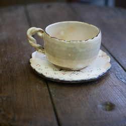 咖啡碗盤子 吉野山陶器 京燒 第2張的照片