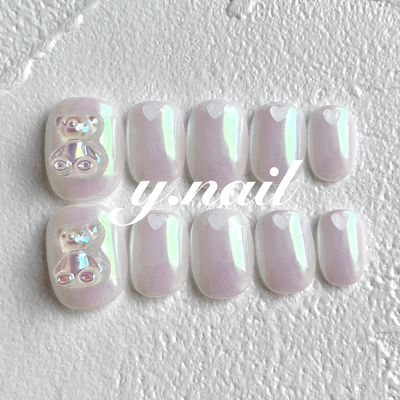 くまネイル/オーロラネイル ネイルチップ（つけ爪） y.nail 通販
