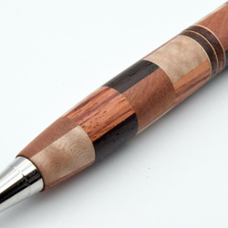 【寄木】手作り木製ボールペン スリムライン CROSS替芯 2枚目の画像