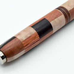 【寄木】手作り木製ボールペン スリムライン CROSS替芯 3枚目の画像