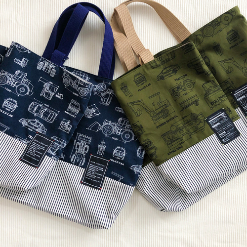 入園入学オーダーページ男の子レッスンバック上履き入れなどカーキ帆布✖️ヒッコリー 入園入学オーダーページ男の子レッスンバック上履き入れなどカーキ帆布