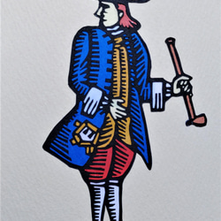 川上澄生 「煙管４本」、昭和2希少画集より、新品高級額装付 E5_B7_9D_E4_B8_8A_E6_BE_84_E7_