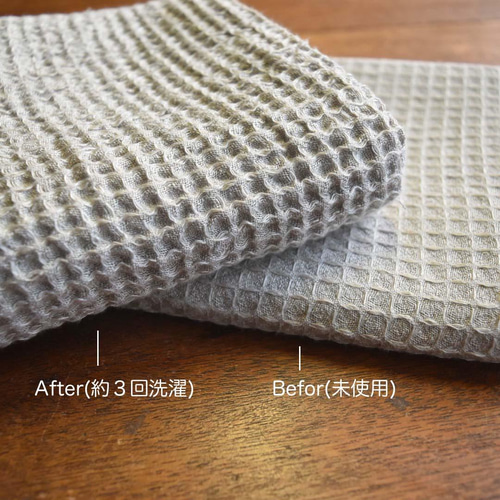 新作】遠州織物 リネンワッフルタオル バスサイズ〈約110cm×70cm