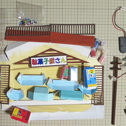 「電飾駄菓子屋」K　完成モデル　ジオラマ　ミニチュア　 11枚目の画像