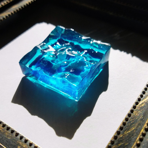 コバルトブルーの海のオブジェ☆再販8 / レジン / インテリア / 波